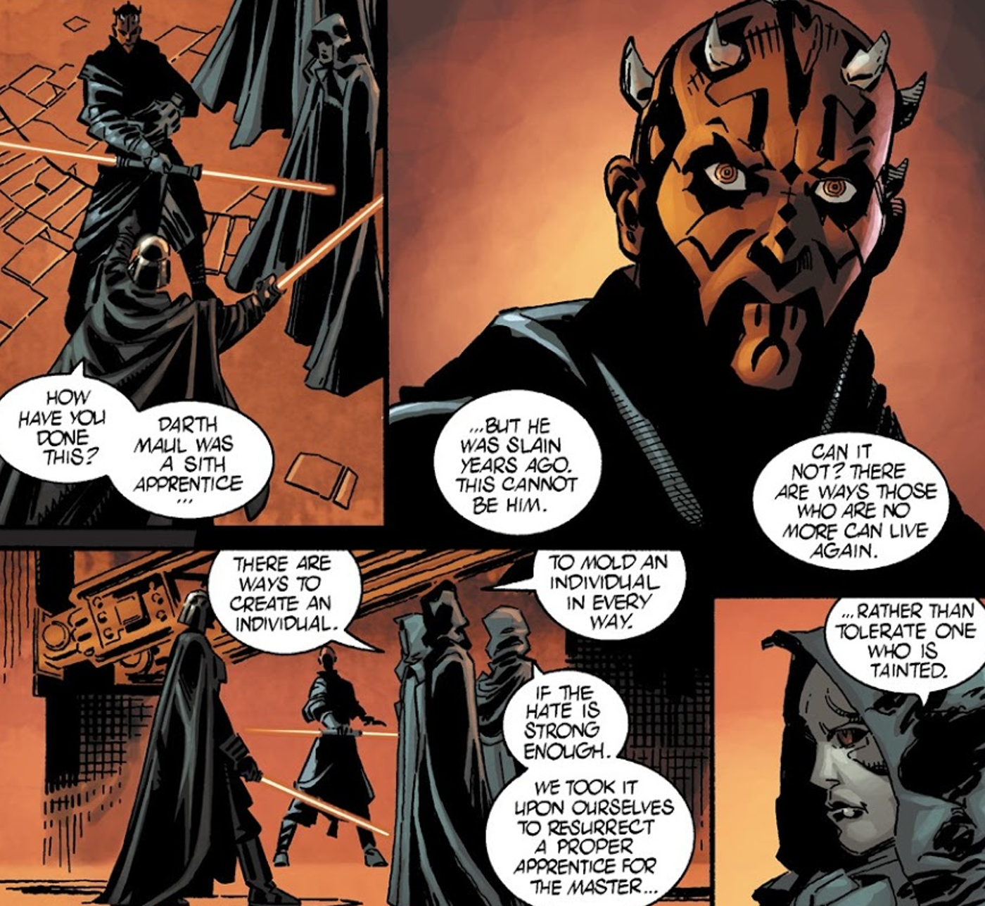 Star Wars Darth Maul vs Darth Vader sith resurrection