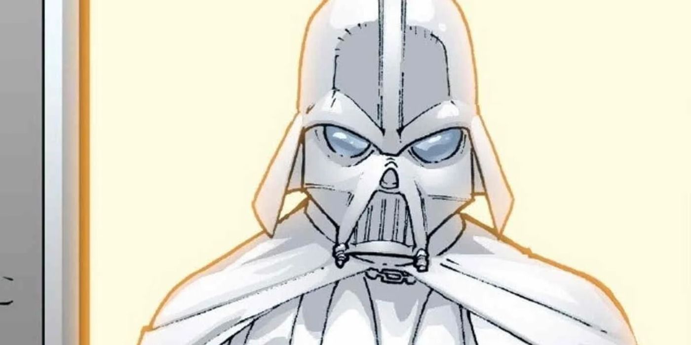 Anakin reformed as a Jedi in an all-white suit in Star Wars Infinities: Return of the Jedi.