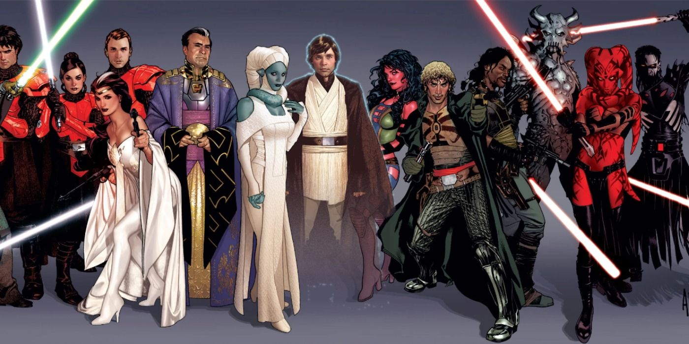 The cast of characters in Star Wars: Legacy.