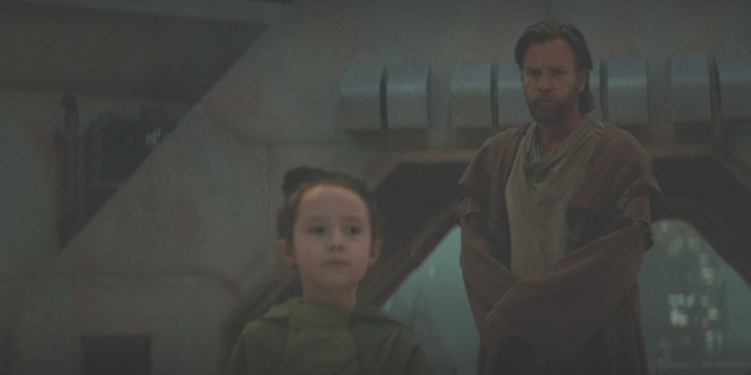 Star Wars Obi-Wan Kenobi e a jovem princesa Leia Organa