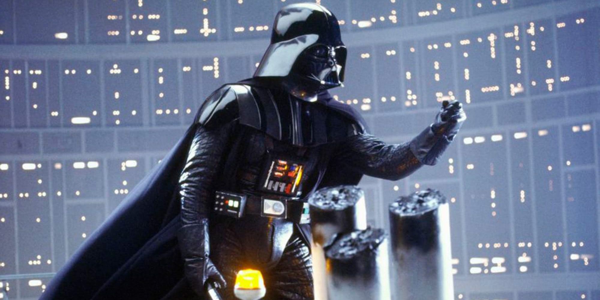 Darth Vader on the Death Star in Star Wars Return of the Jedi.