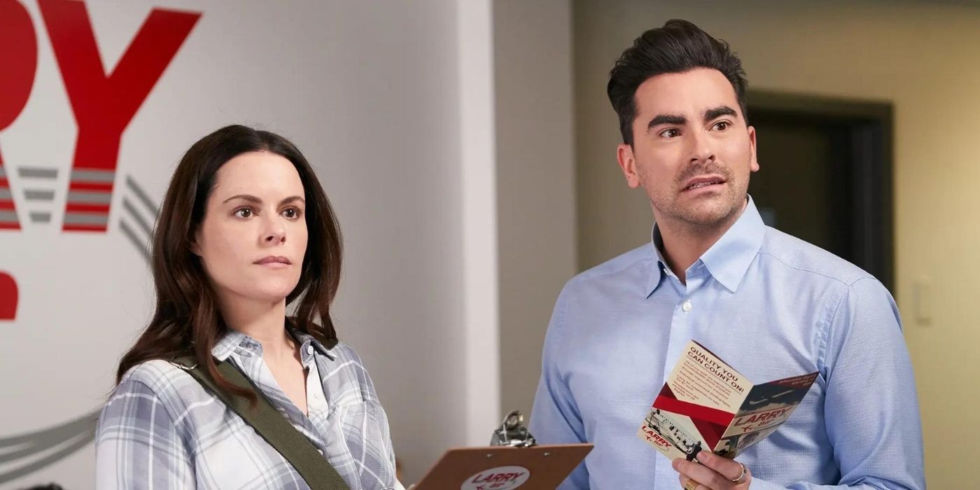 Stevie and David interview for Larry Air on Schitt&rsquo;s Creek
