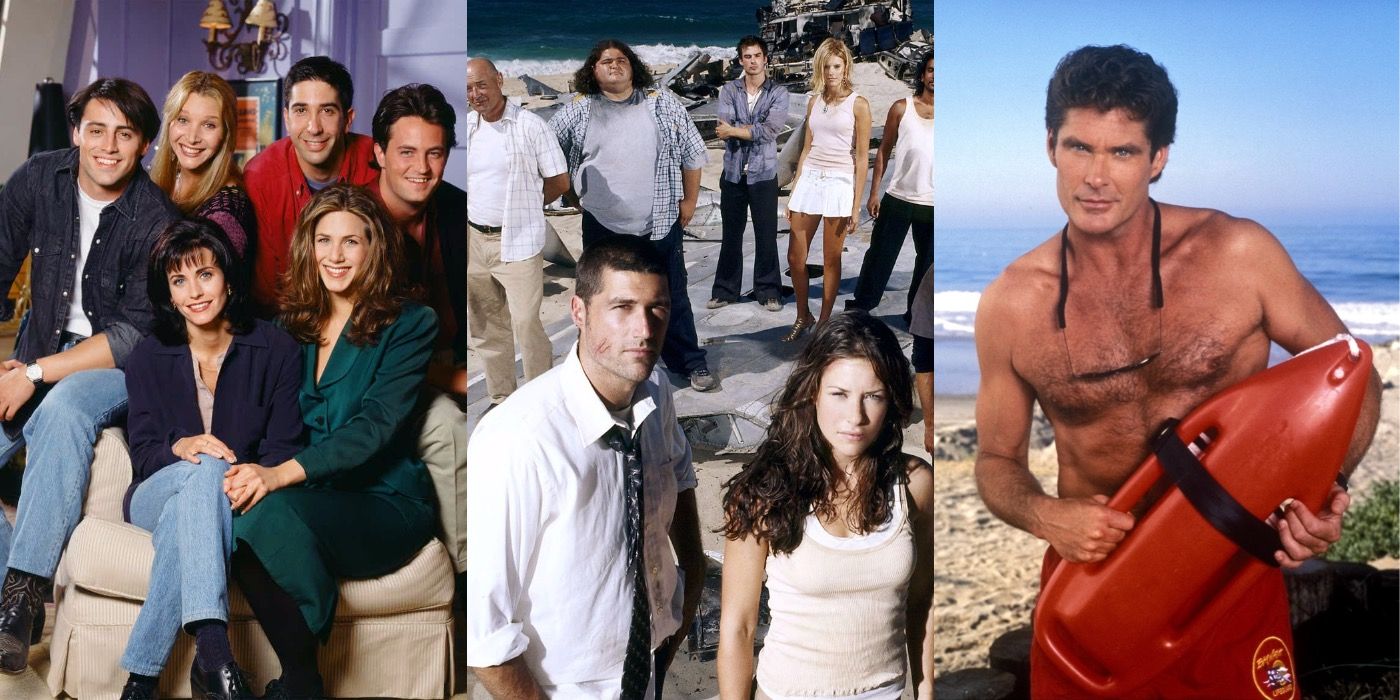 Stills from Friends, Lost, and Baywatch