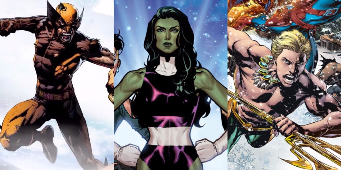Stills of various heroes who have led teams