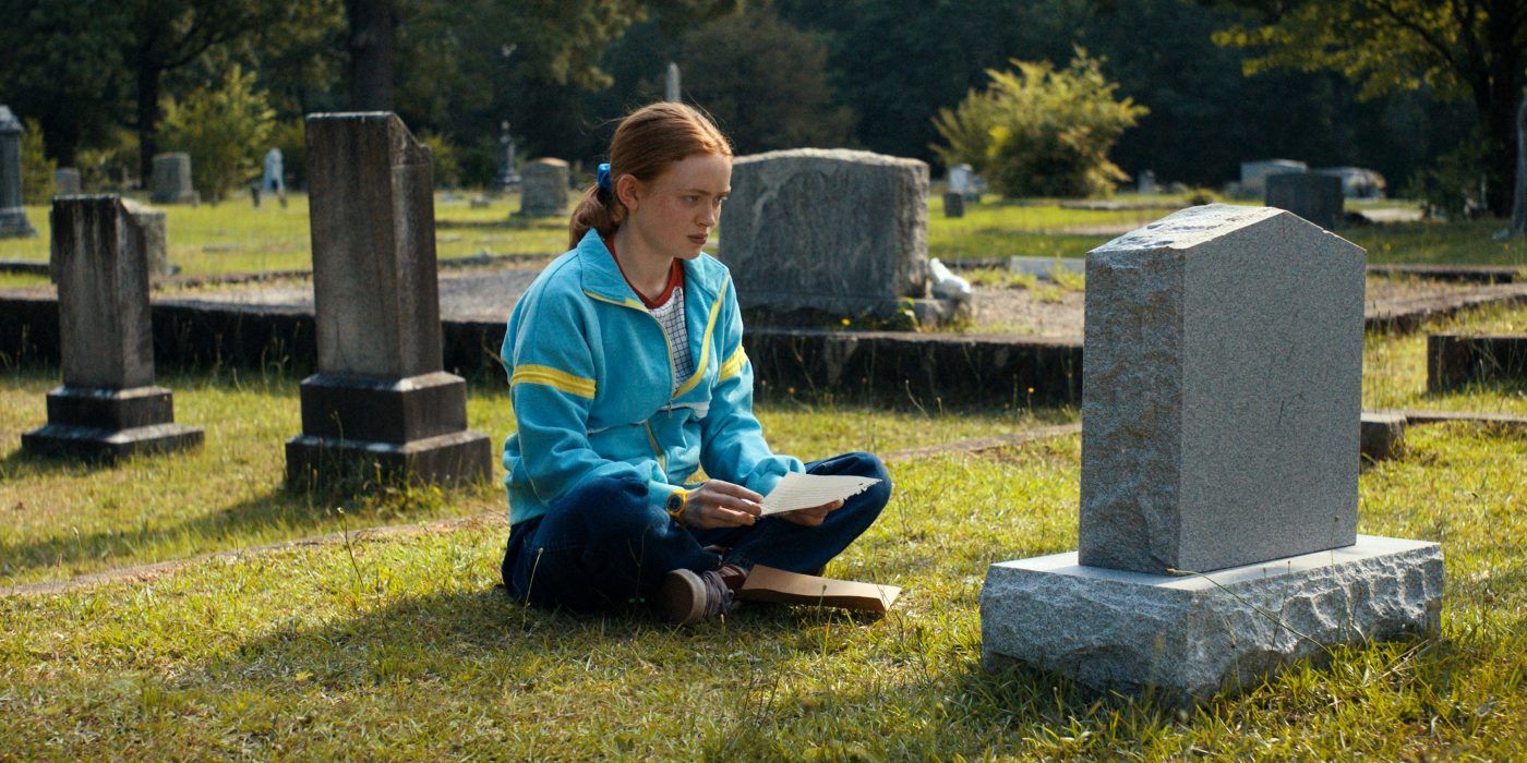 Max sat at Billy's grave in Stranger Things