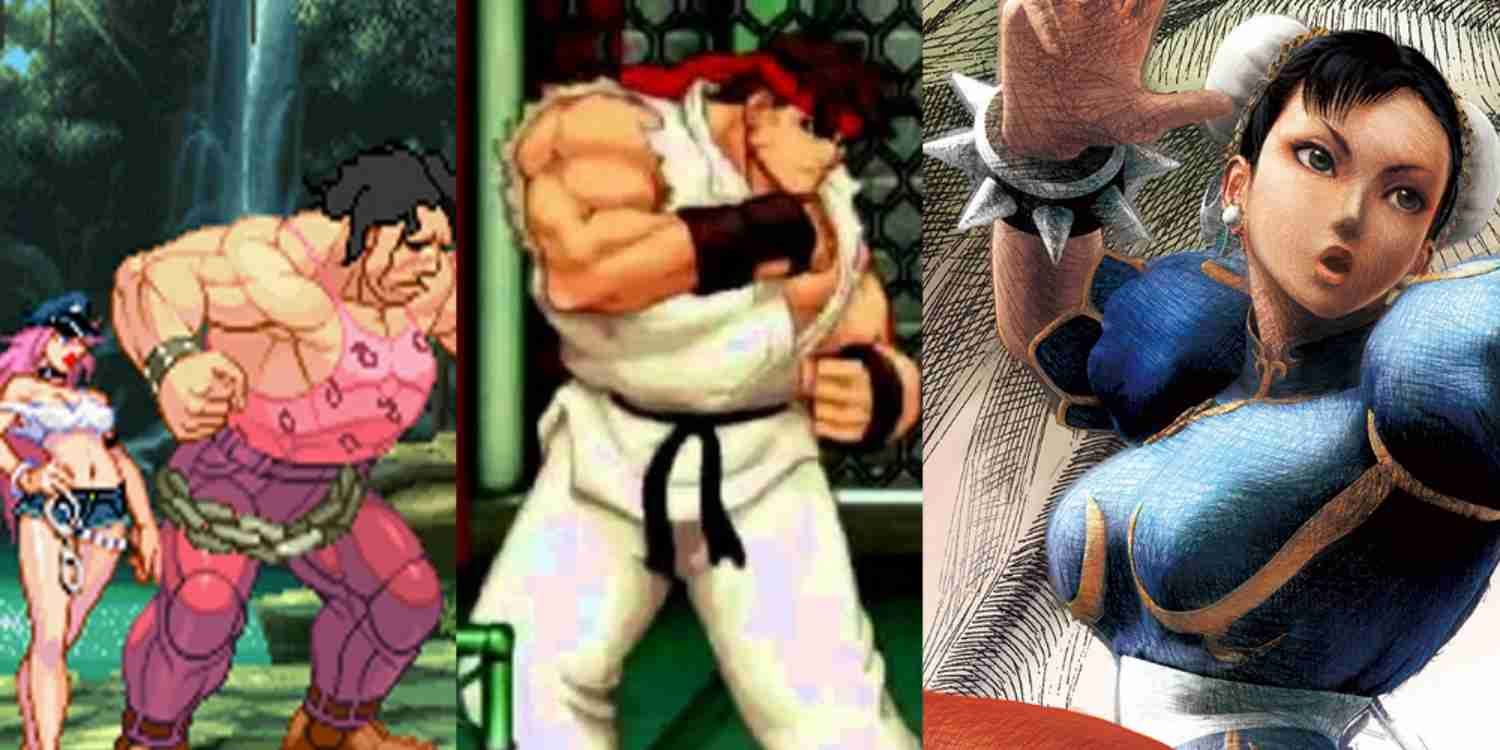 split image of street fighter games