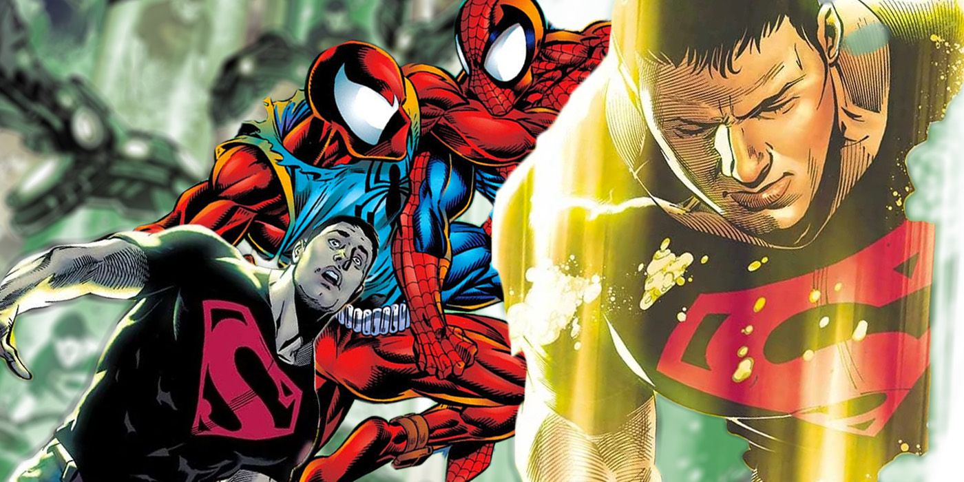 Superboy and Match in Suicide Squad with Ben Reilly and Peter Parker in Spider-Man&rsquo;s Clone Saga