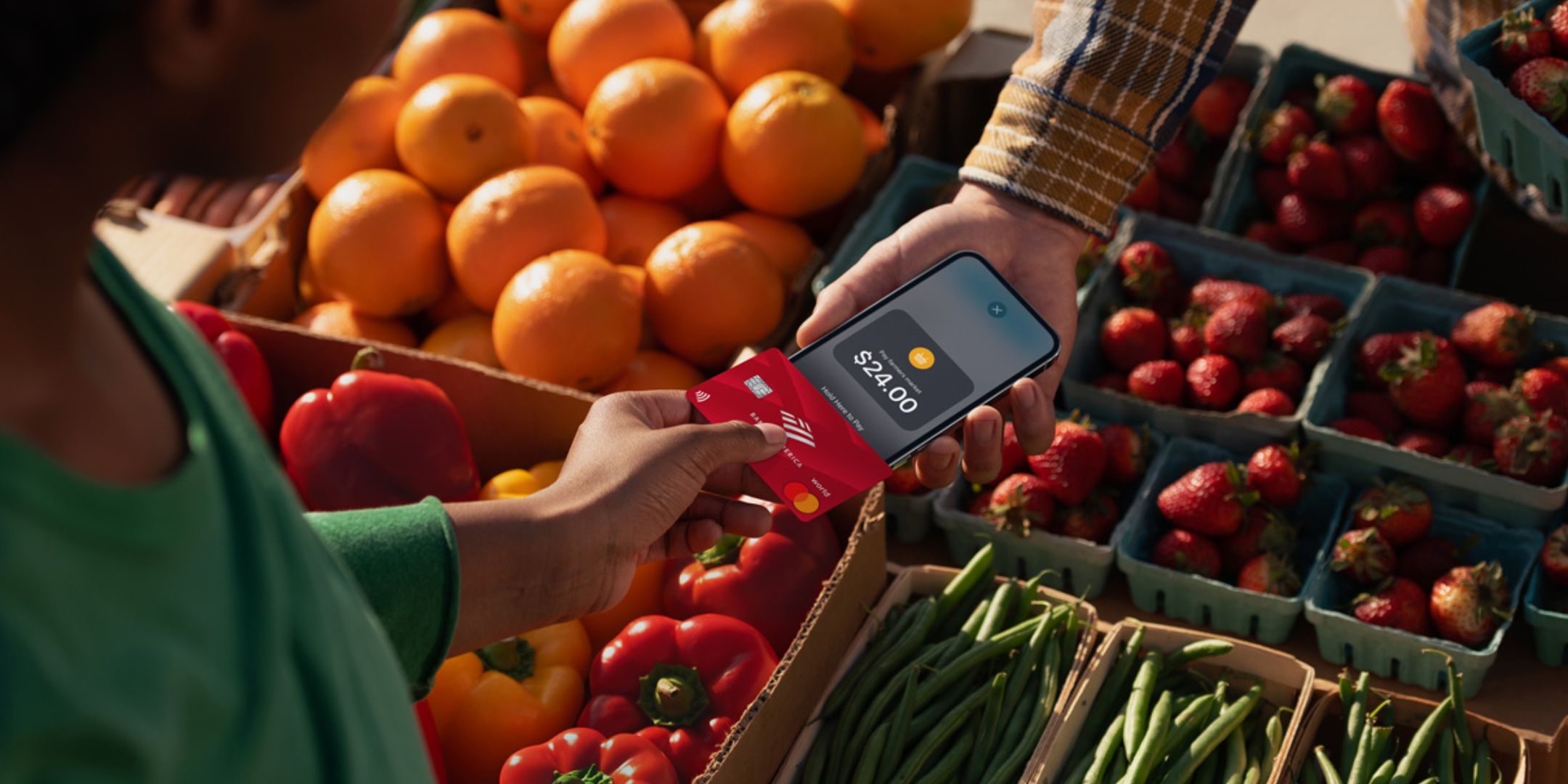 Promo image for Apple's Tap To Pay using credit cards.