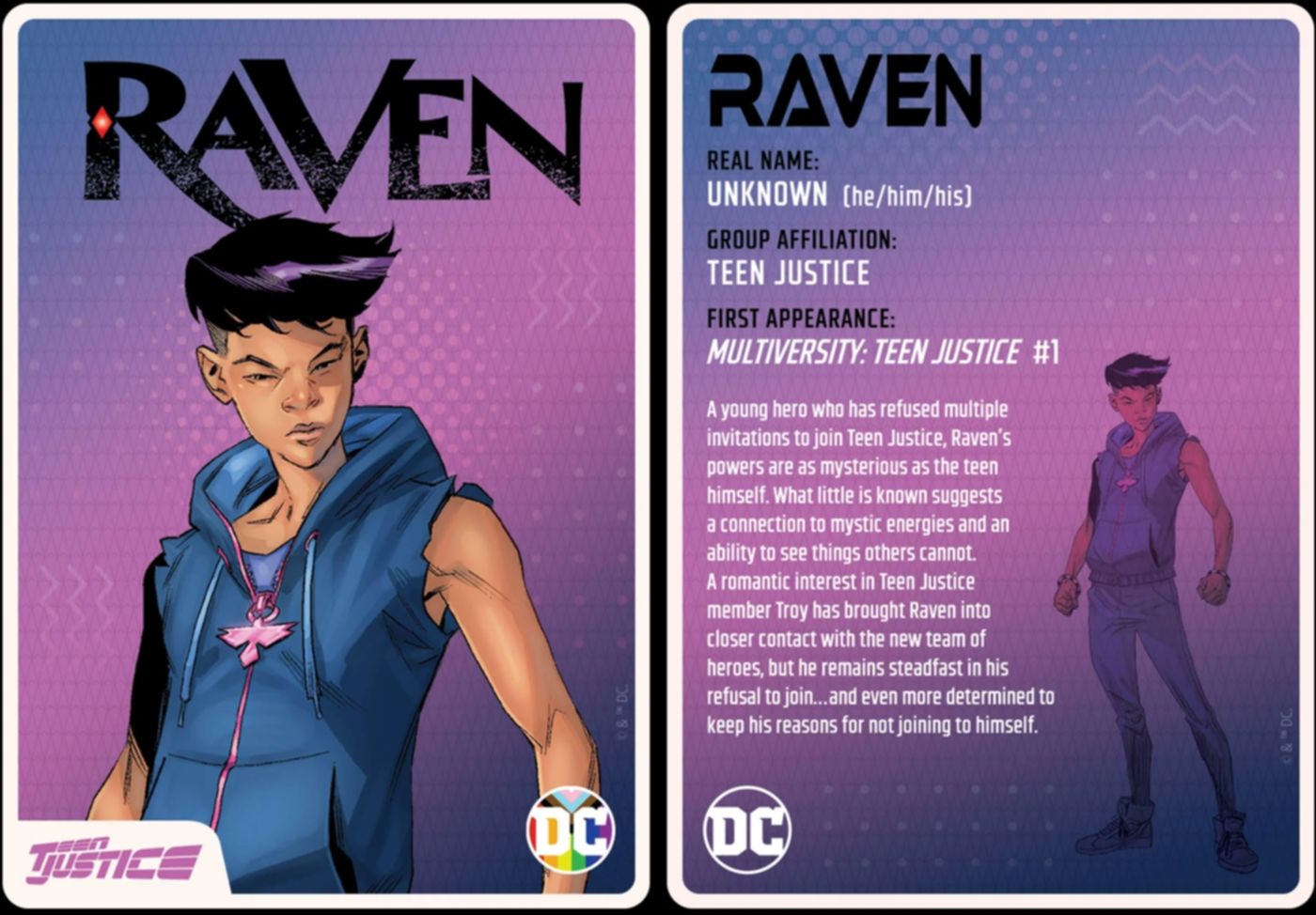 Teen Justice Raven Card DC Comics