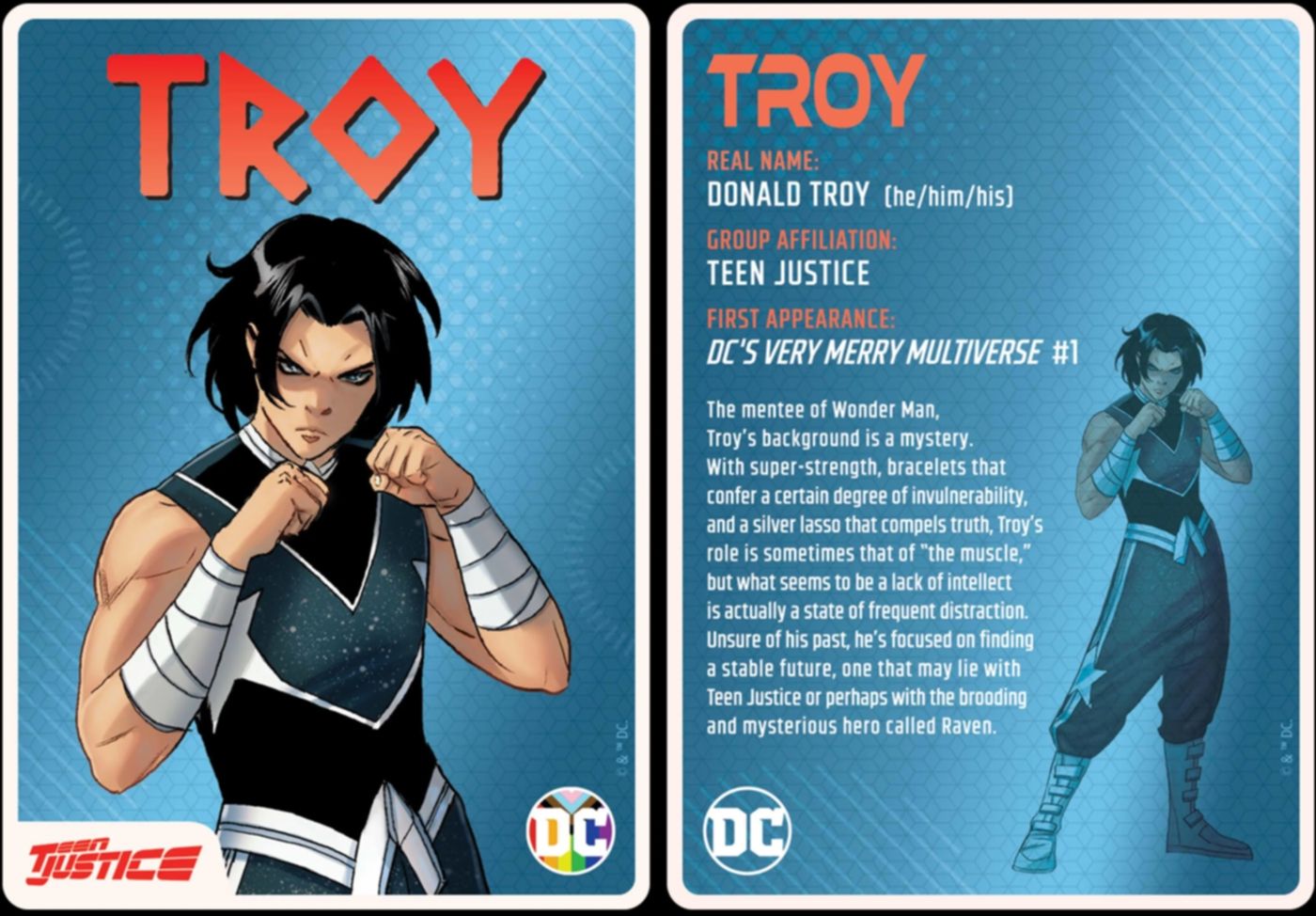 Teen Justice Troy Card DC Comics