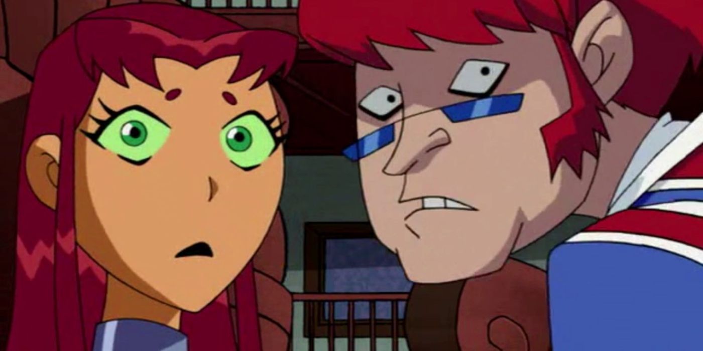 Mad Moon e Starfire parecem surpresos em Teen Titans