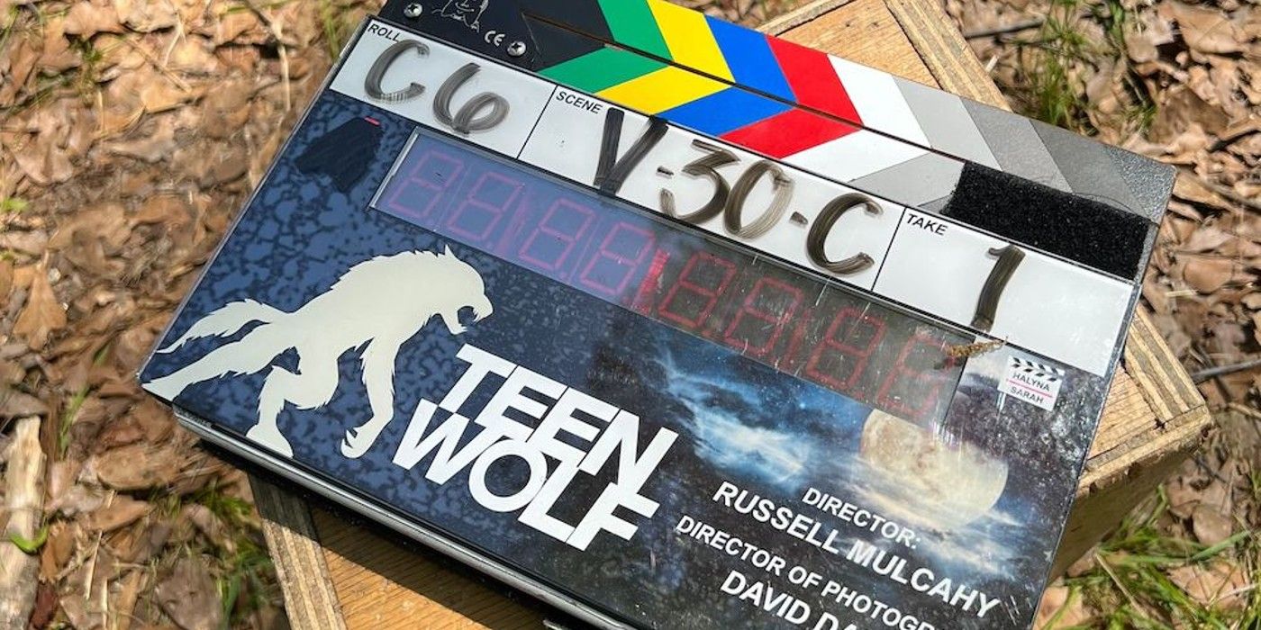 Teen Wolf movie filming wrap clapboard