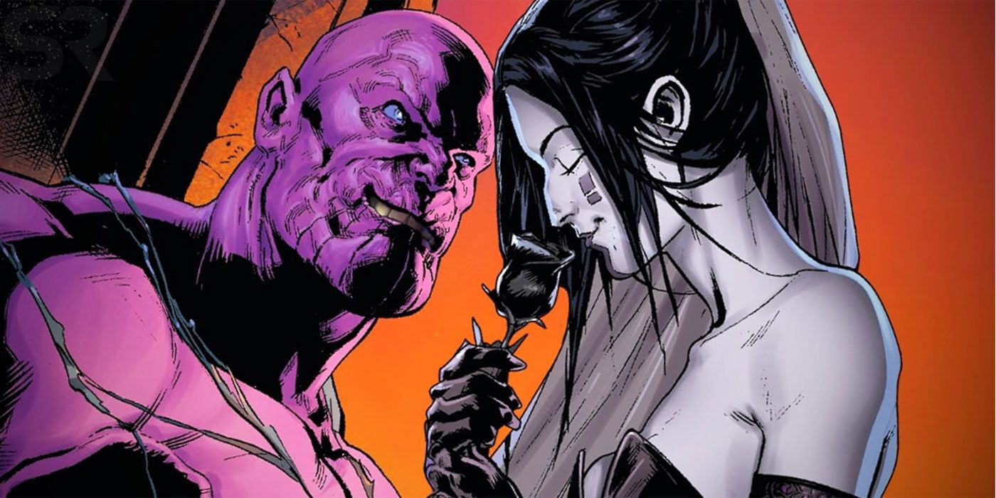Marvel Comics' Thanos and Lady Death.
