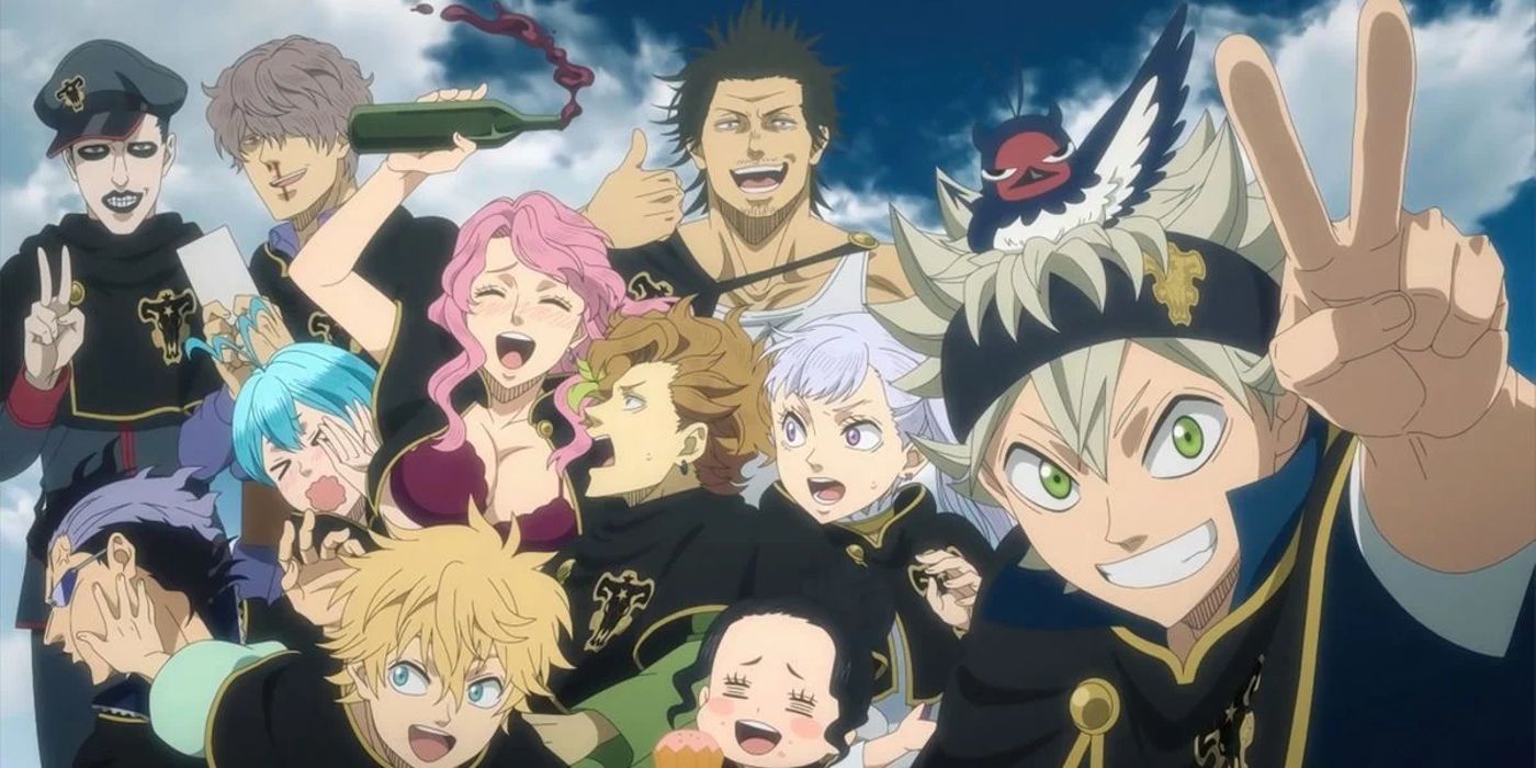 The Black Bulls of Black Clover posing in a group photo.