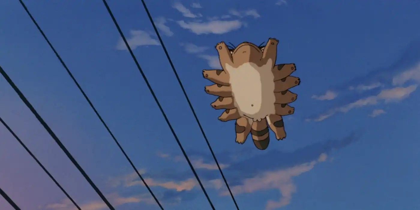 The cat bus jumping in My Neighbor Totoro 