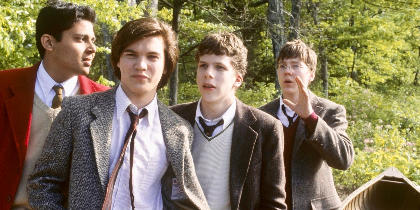 Paul Dano, Emile Hirsch, and Jesse Eisenberg in The Emperors club