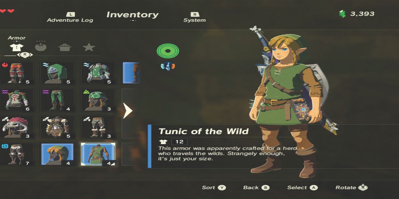 The Legend of Zelda Breath of the Wild Armor of the Wild