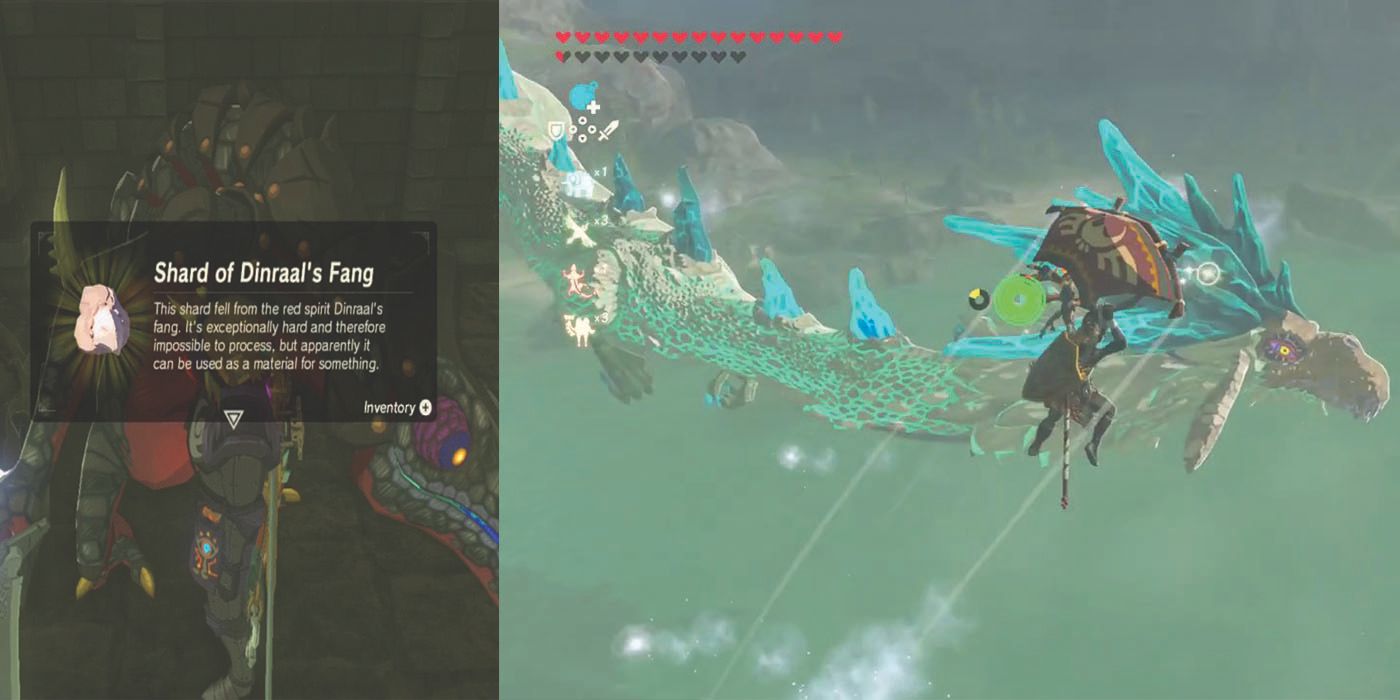 The Legend of Zelda Breath of the Wild Dinraals Fang Naydra Dragon