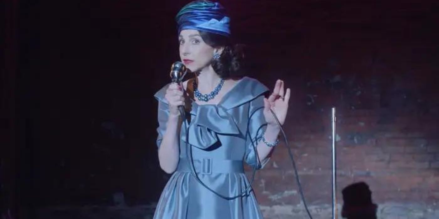 Rose performing on stage in The Marvelous Mrs. Maisel.