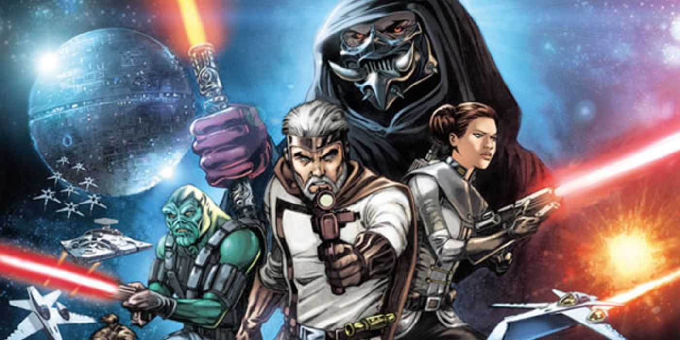 Collage of the main cast of Dark Horse's The Star Wars adaptation.