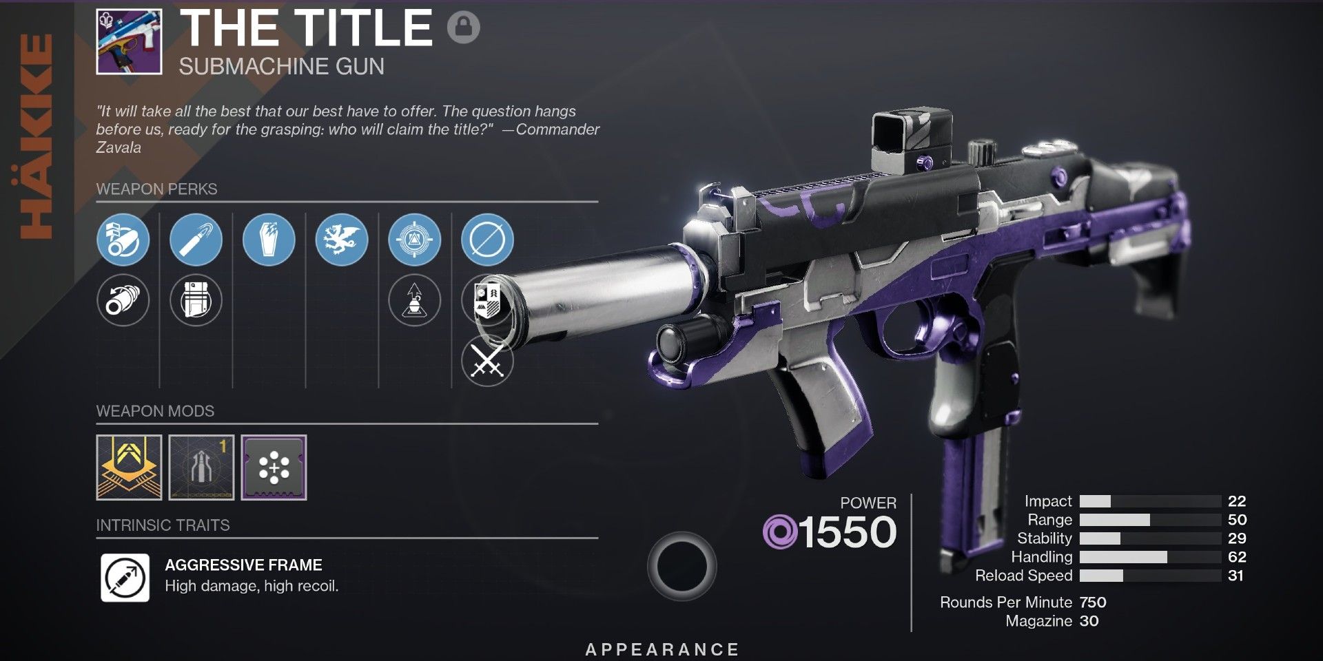 The Title Best Perks God Rolls In Destiny 2