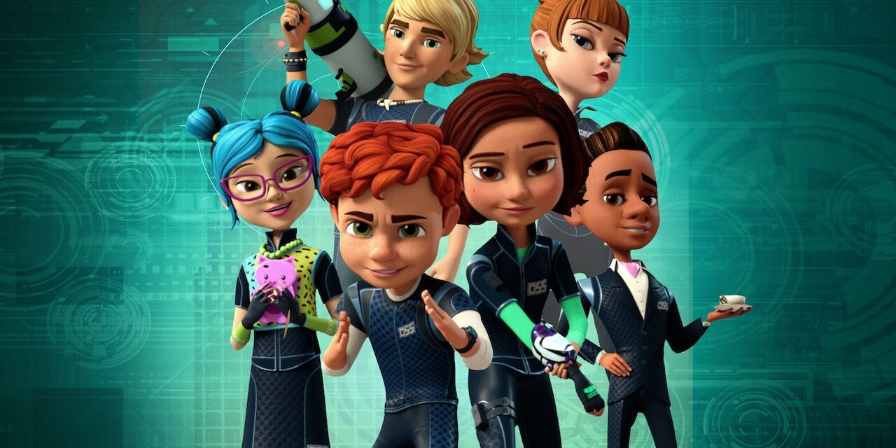 The characters of Spy Kids Mission Critical standing together Cropped