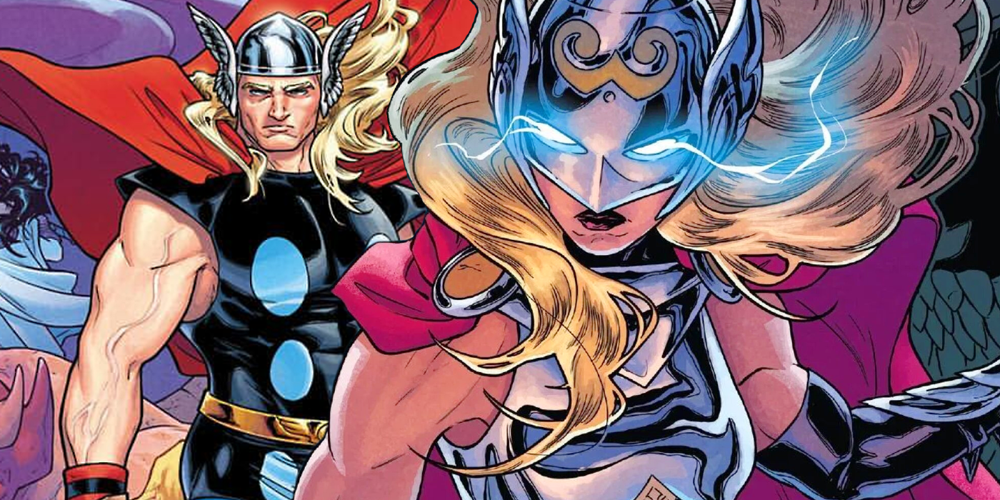 Thor and Jane Foster looking angry in the comics