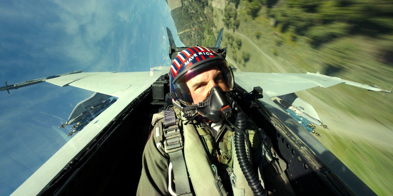 Tom Cruise as Pete Maverick Mitchell in Top Gun Maverick