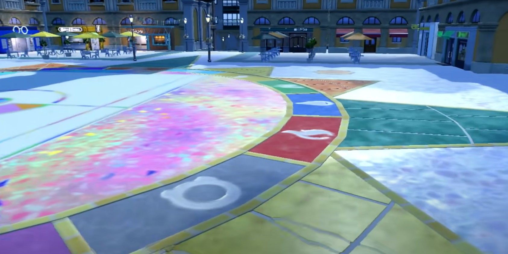 Town Center with a circle that represents different pokemon types