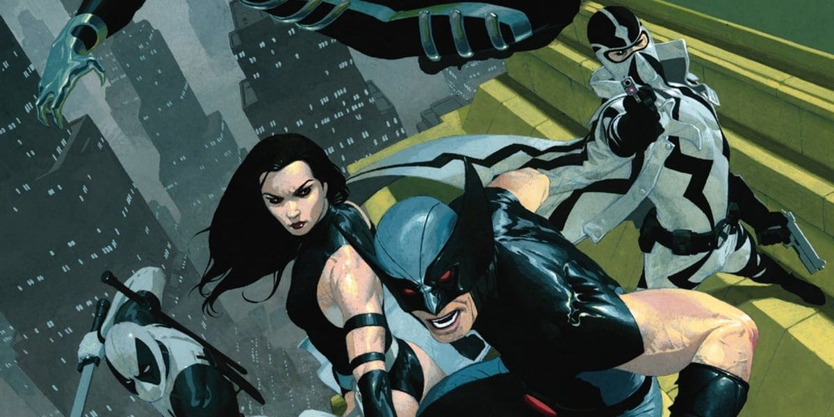 Deadpool, Psylocke, Wolverine and Fantomex on the Uncanny X-Force cover