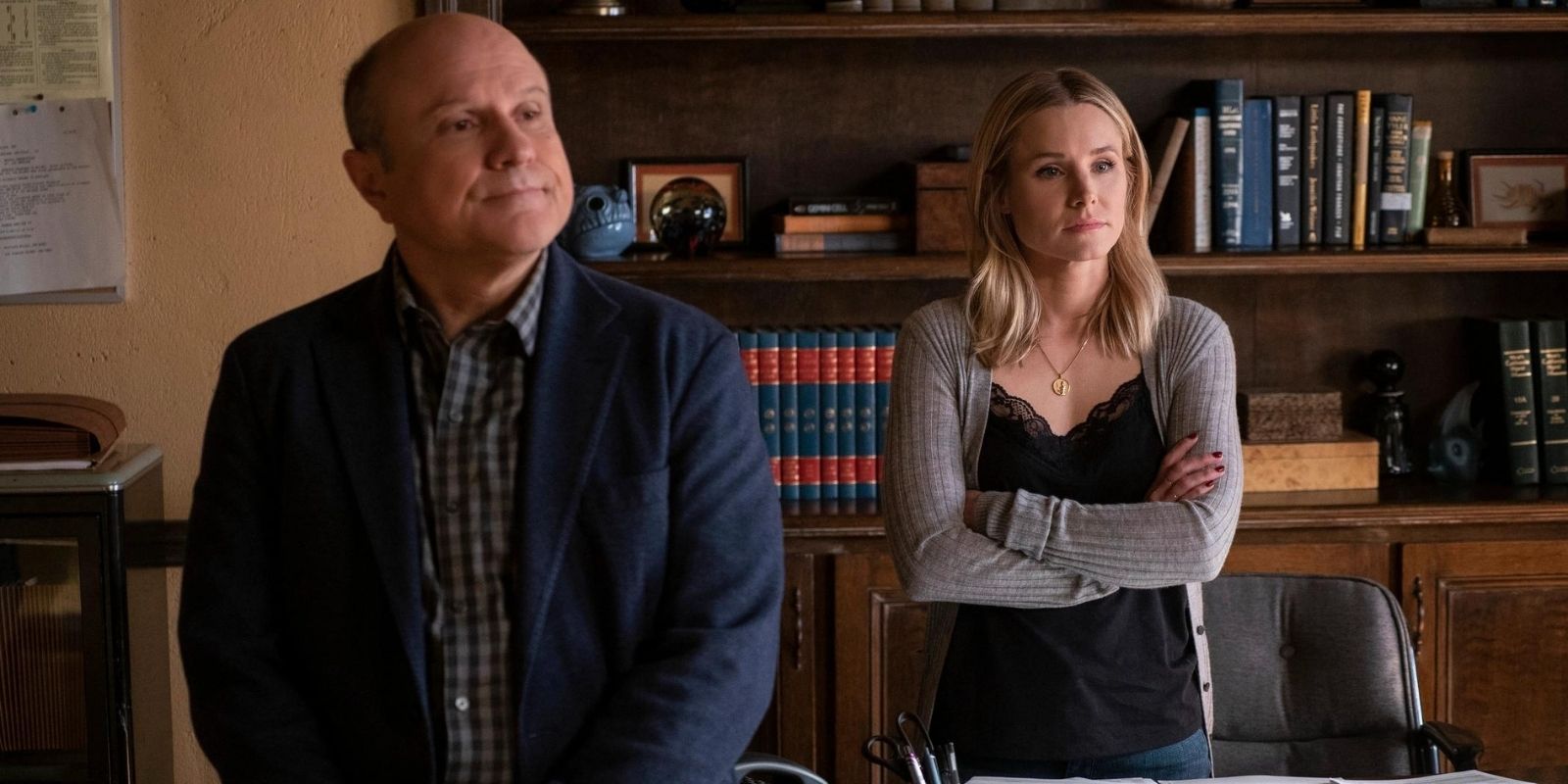 Keith and Veronica looking off screen