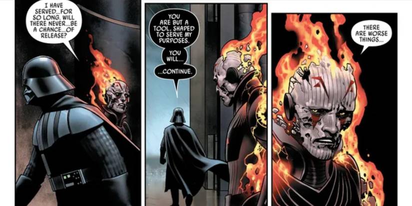 Vader mantém o espírito do Grande Inquisidor preso em Darth Vader Comic