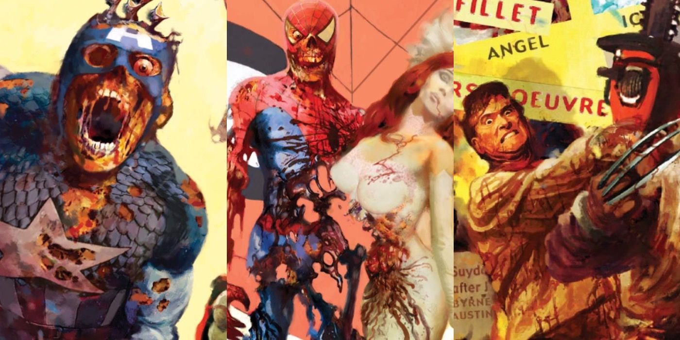 Various images from Marvel Zombies Comics