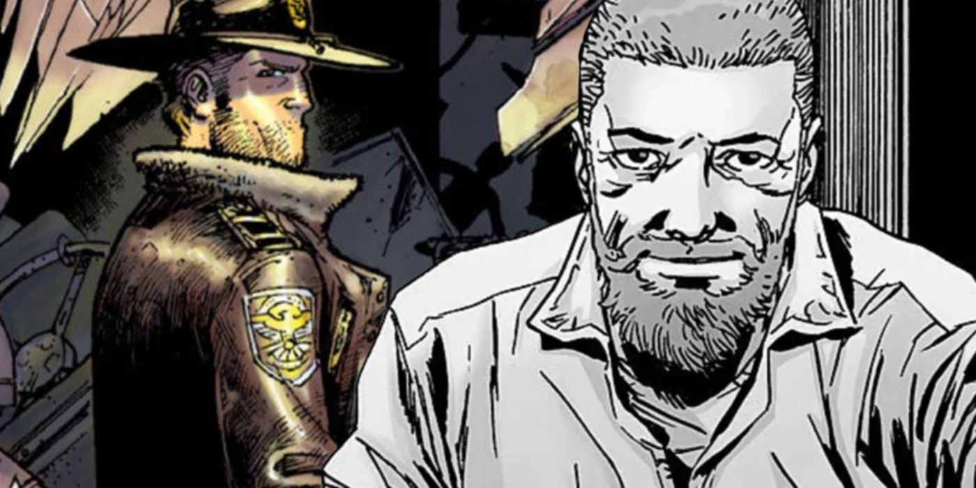 Imagem de Rick Grimes de The Walking Dead em quadrinhos