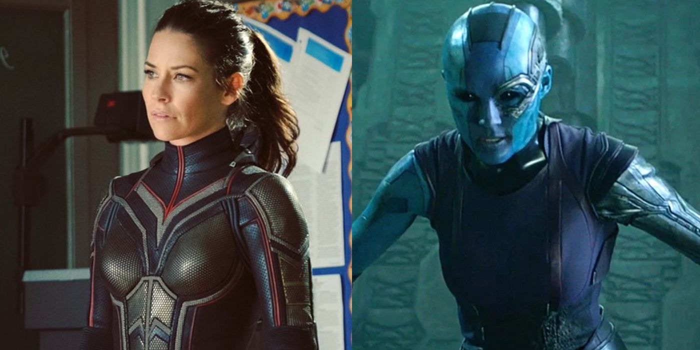 Evangeline Lilly as Hope van Dyne; Karen Gillan as Nebula