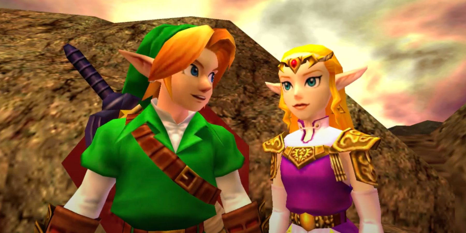 Why Ocarina Of Time's Link &amp; Zelda Probably Aren't Really Siblings Link Smiling At Zelda