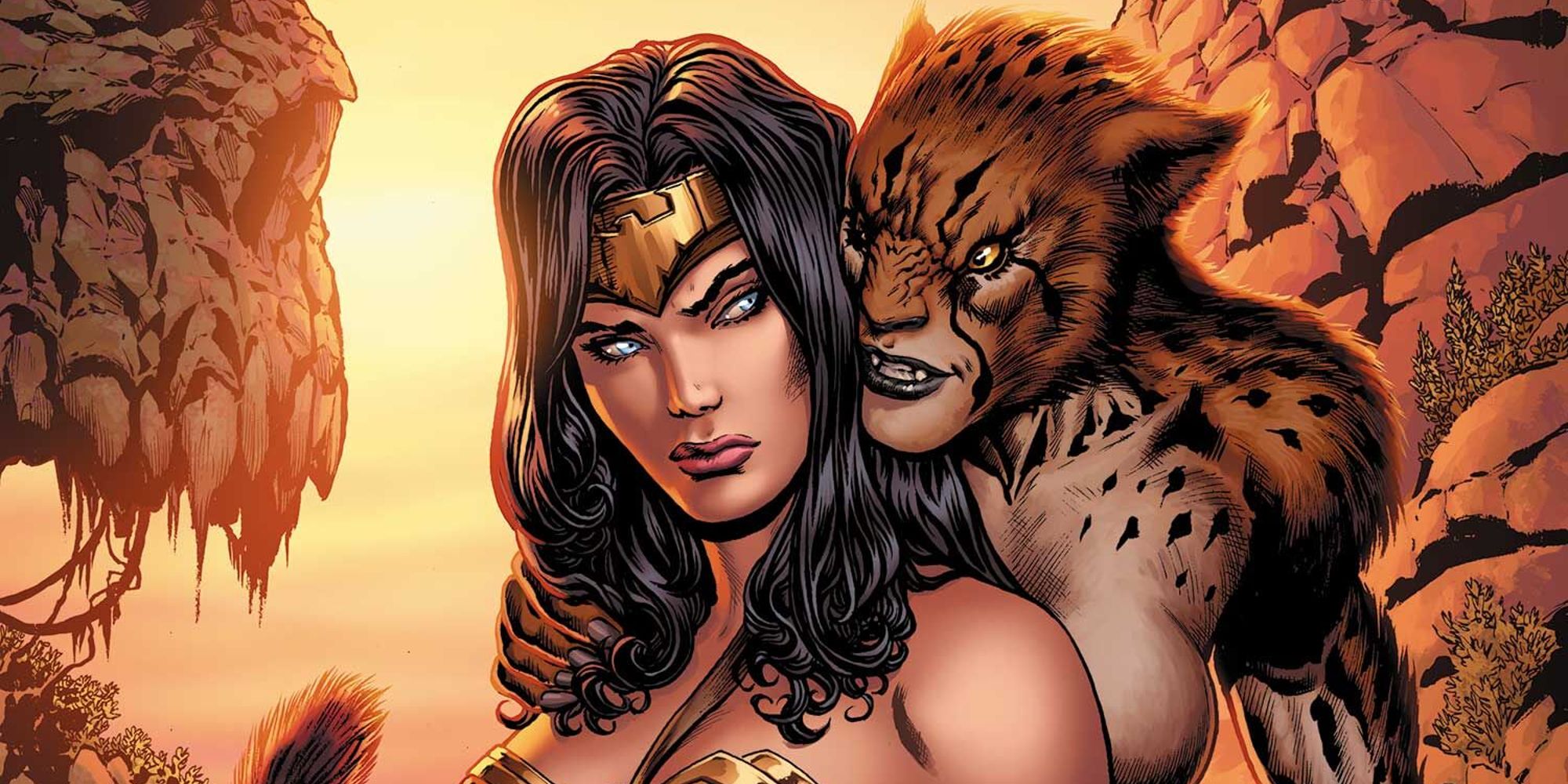 Wonder Woman and Cheetah at odds with each other in Wonder Woman comics