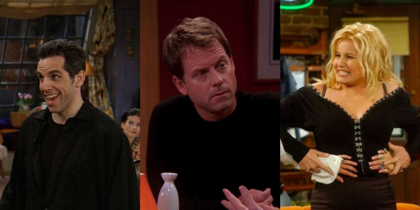 A split image of side characters from Friends.