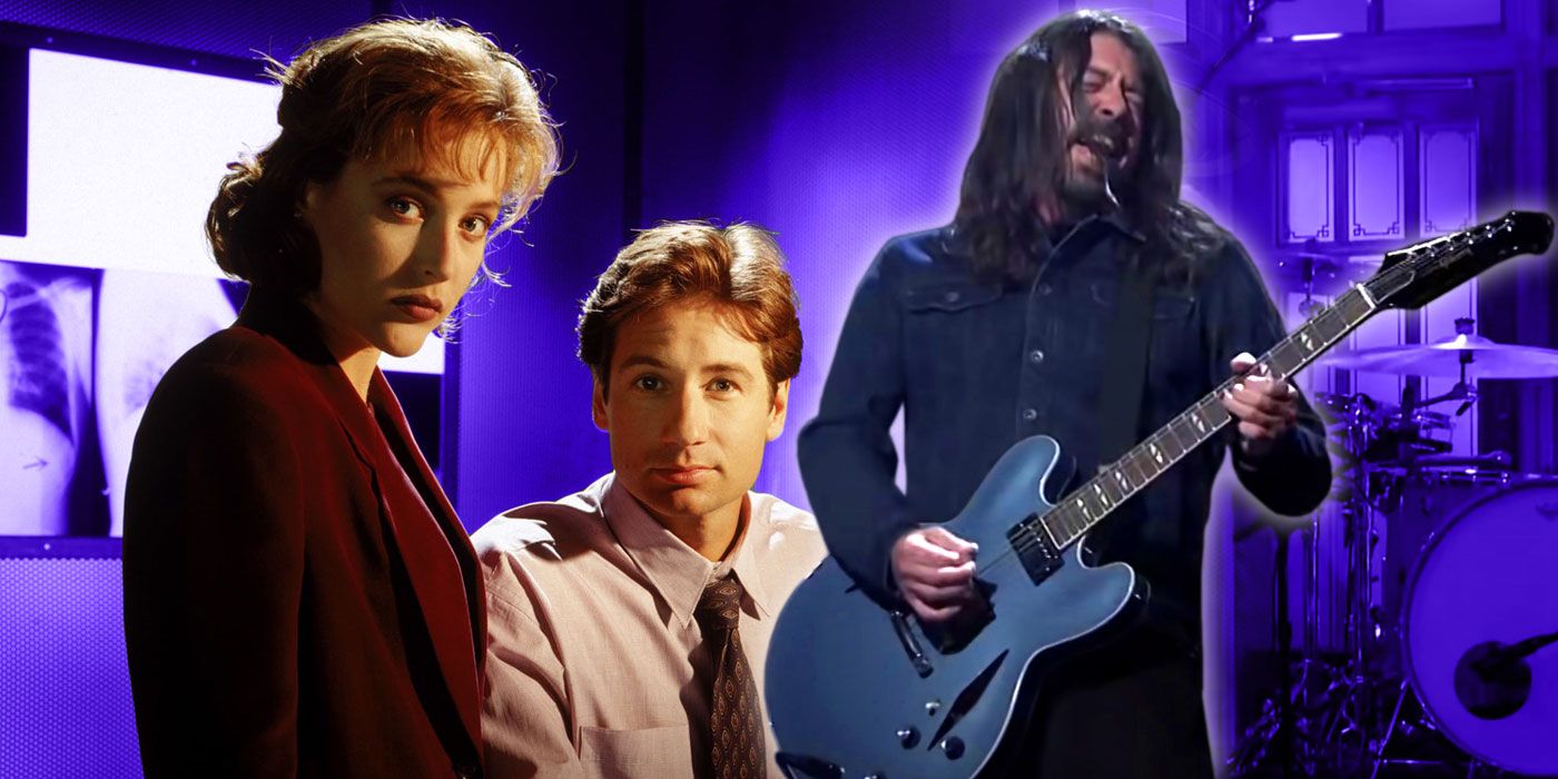 Mulder and Scully from The X-Files, and Dave Grohl from the Foo Fighters.