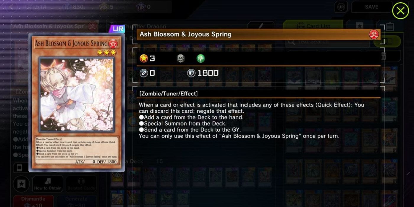 Yu-Gi-Oh Master Duel Ash Blossom and Joyous Spring