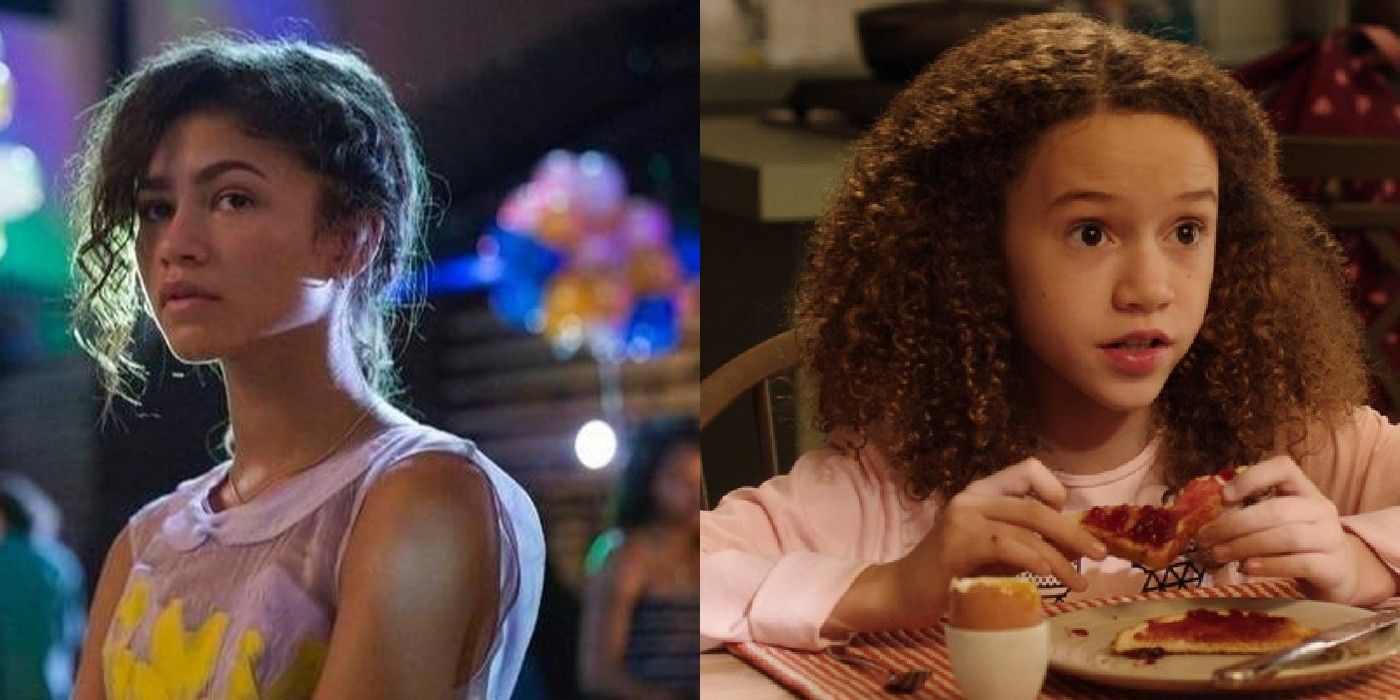 Zendaya as Barb Azure and Chloe Coleman as Maude Ivory hunger games prequel ballad of songbirds and snakes