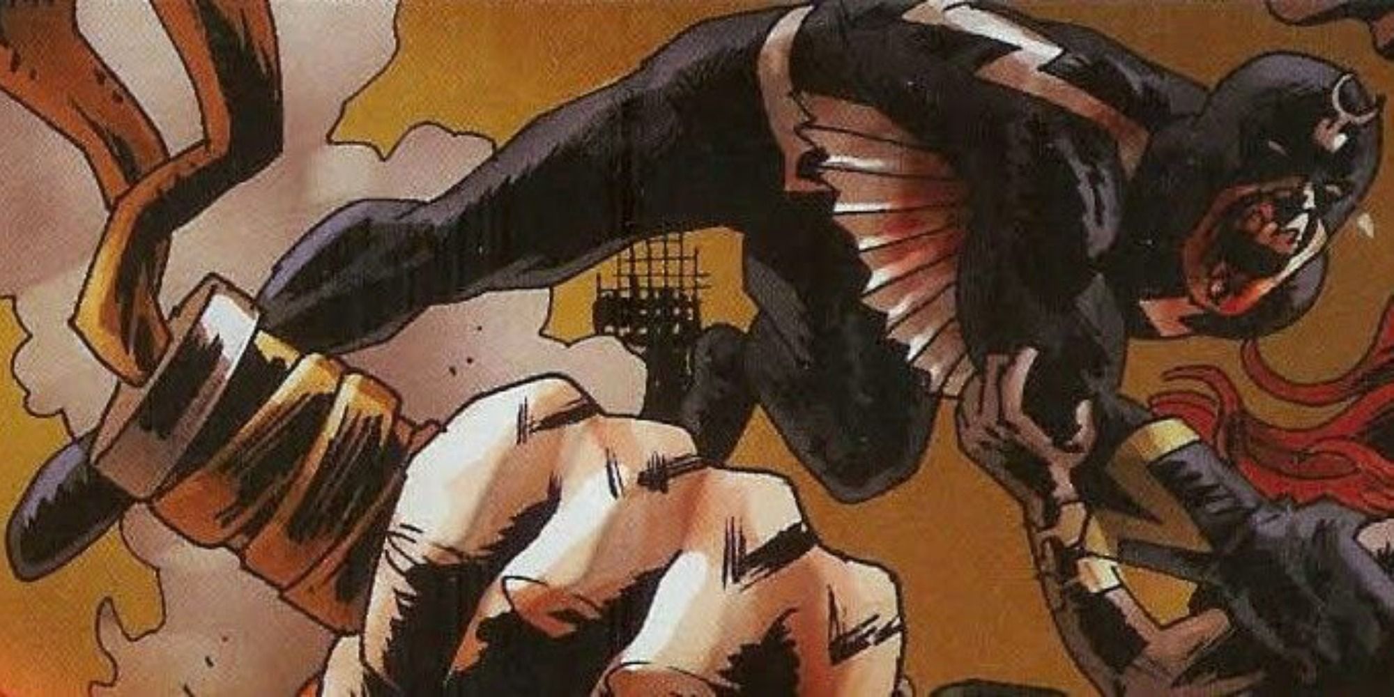 Zombie Black Bolt attacks in Marvel Comics.