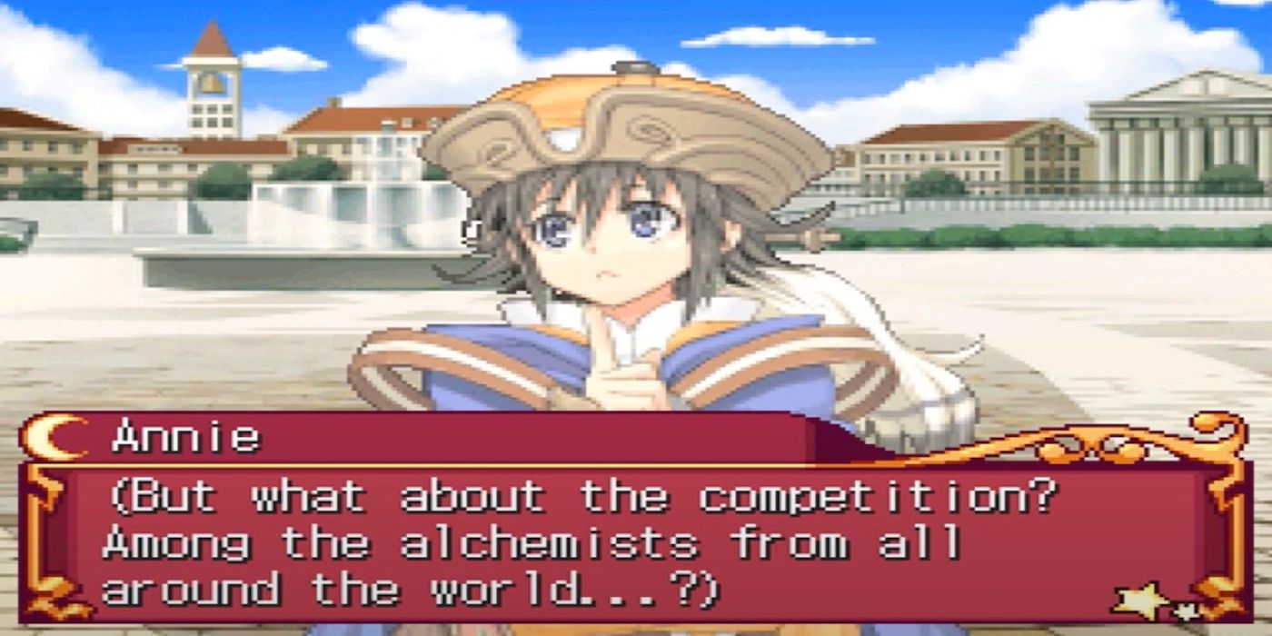 A screenshot of Annie from the beginning of the game Atelier Annie: Alchemists of Sera Island