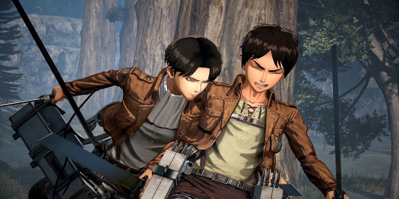 Levi and Eren in the game Attack on Titan 2