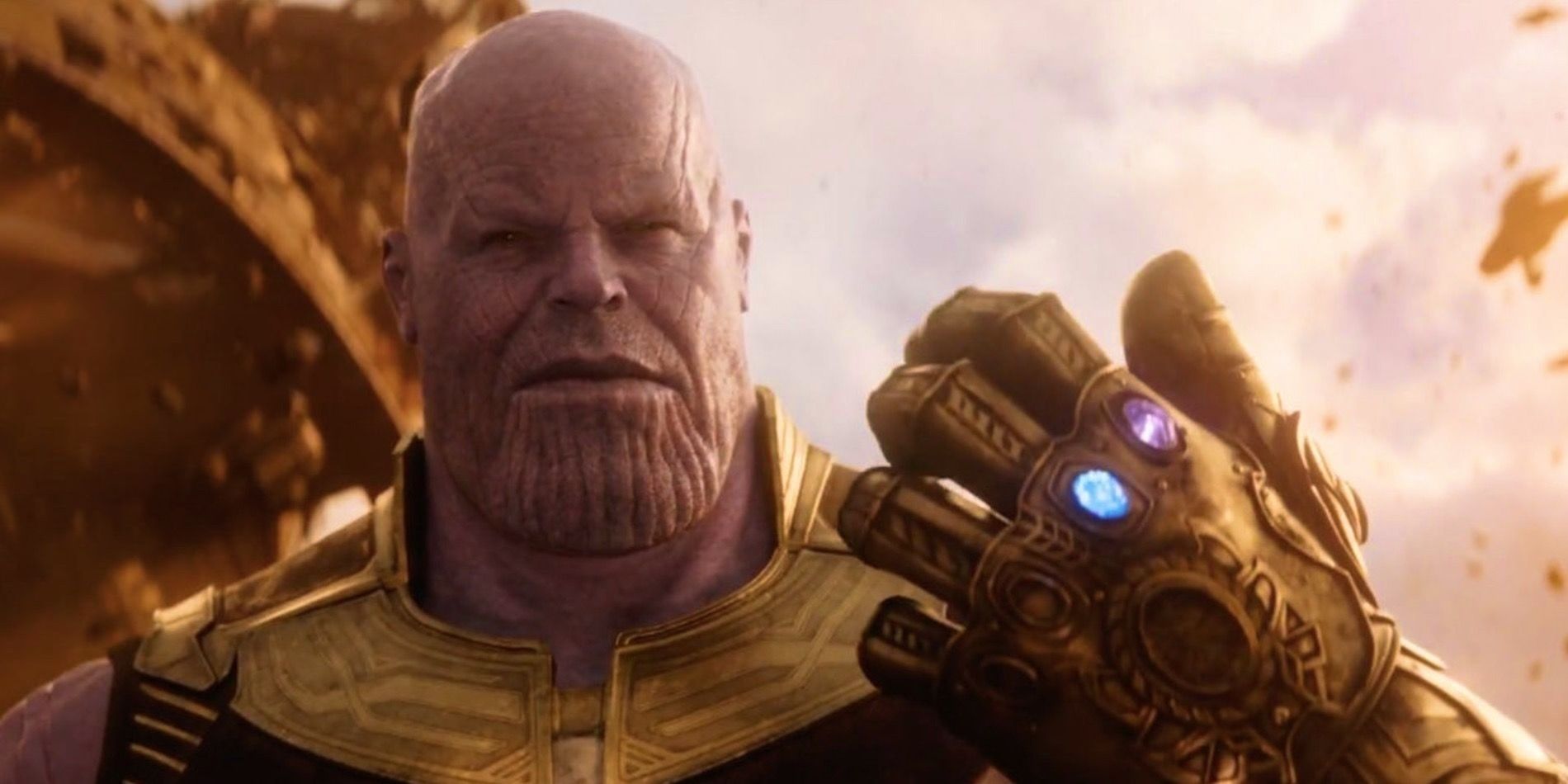Thanos wielding the Infinity Gauntlet in Infinity War.