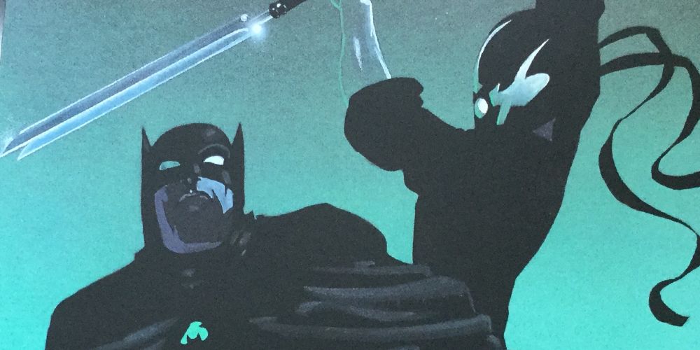 Batman and Grendel fight in Batman/Grendel