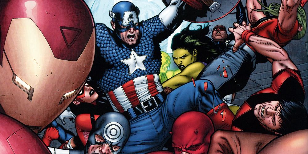 Captain America is pulled apart in Civil War comic