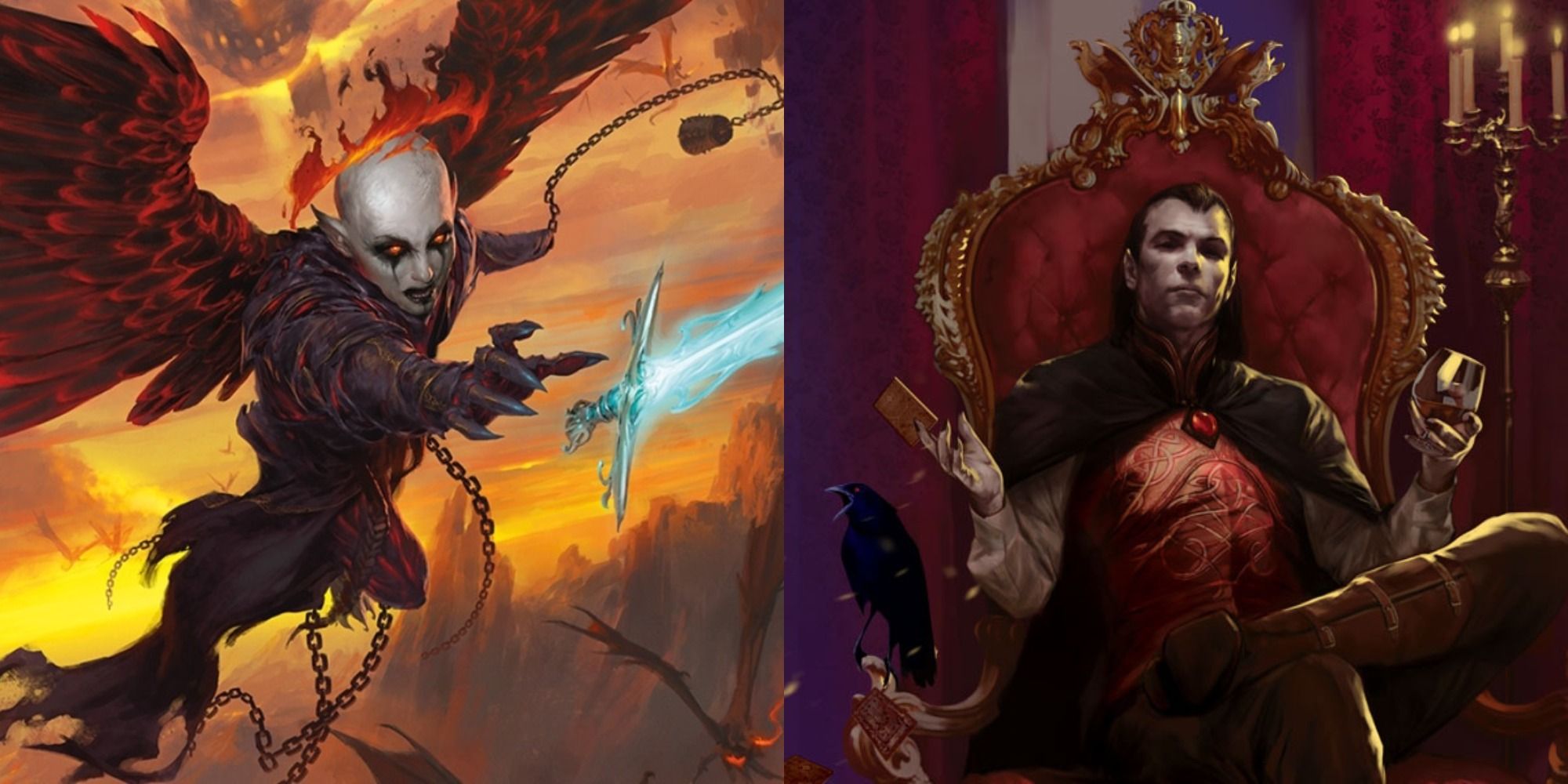 Illustrations from Dungeons and Dragons campaigns Baldur's Gate and The Curse of Strahd