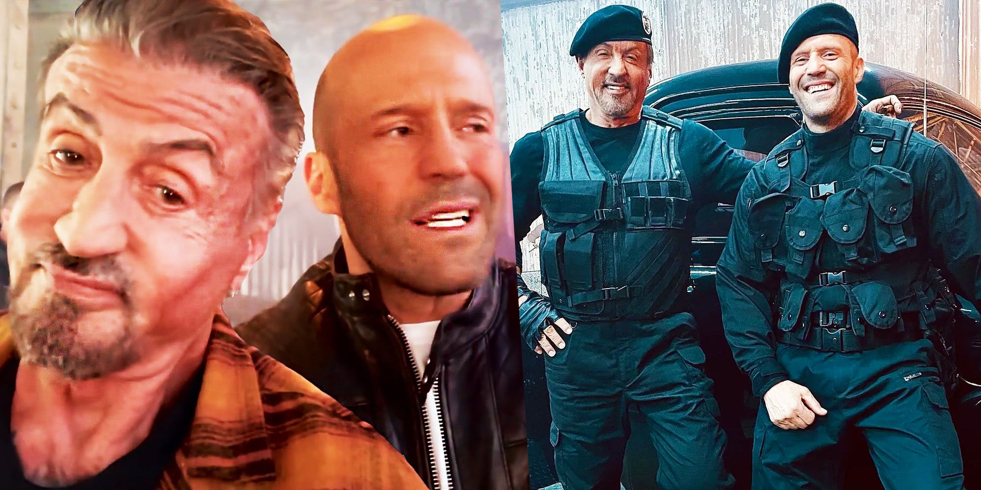 Sylvester Stallone posts cheeky video with Jason Statham from The Expendables 4 set