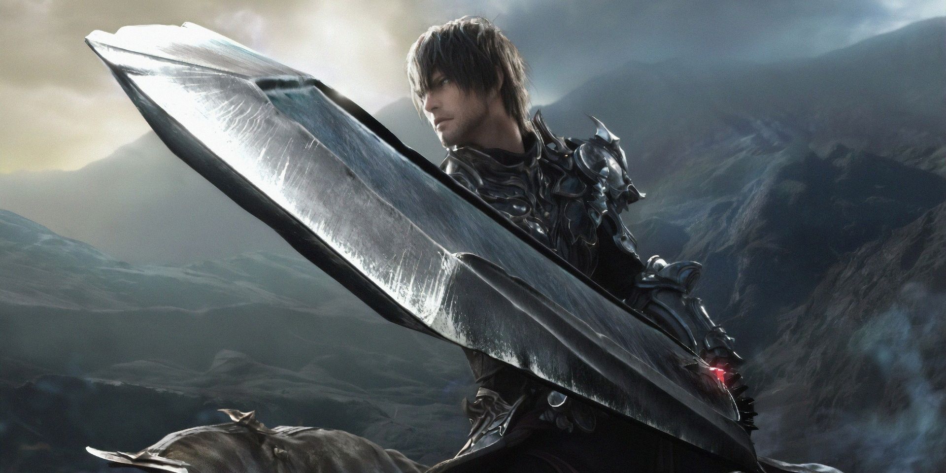 A character from Final Fantasy 16 wielding a large sword.